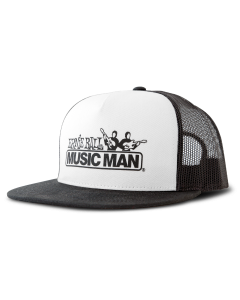 Black With White Ernie Ball Music Man Logo Hat