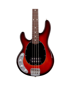 Left handed Ernie Ball Music Man StringRay Special bass with Burnt Amber finish and a single humbucker. 