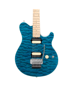 Ernie Ball Music Man Axis Guitar - Premium One Piece Top - Translucent Blue