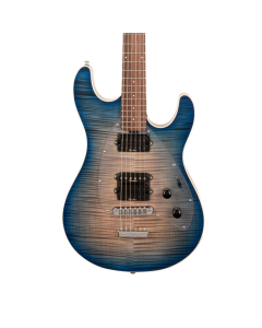 Ernie Ball Music Man Steve Morse Y2D Blue Burst Flame