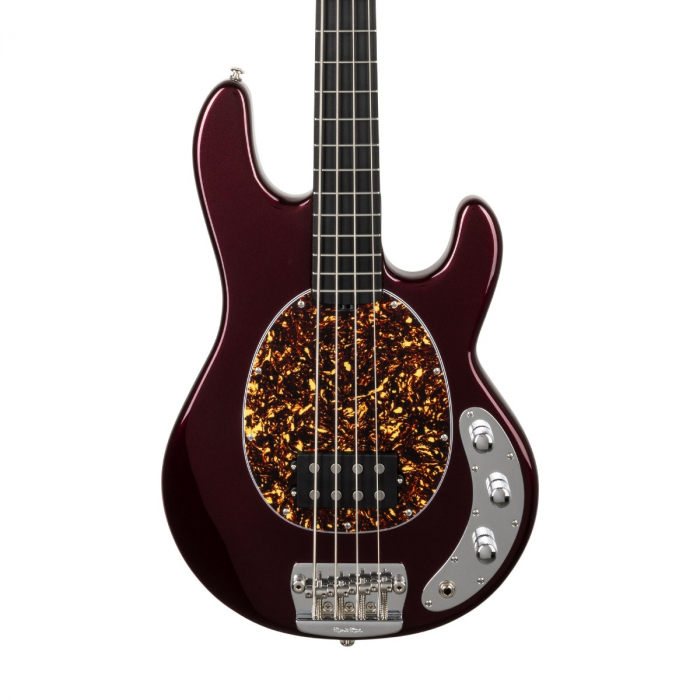 Ernie Ball Music Man StingRay 2EQ with SLO Special Neck Oxblood Pearl