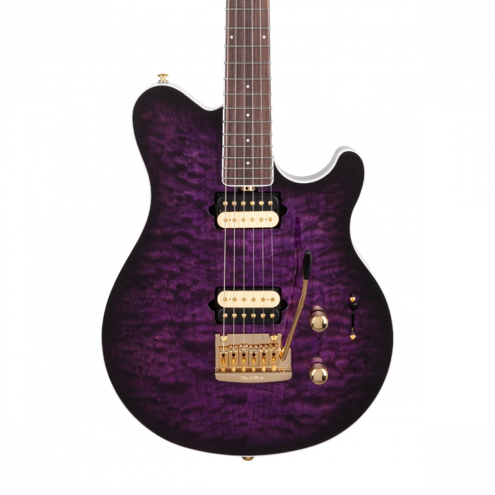 Ernie Ball Music Man Axis Super Sport HH - Translucent Purple Burst