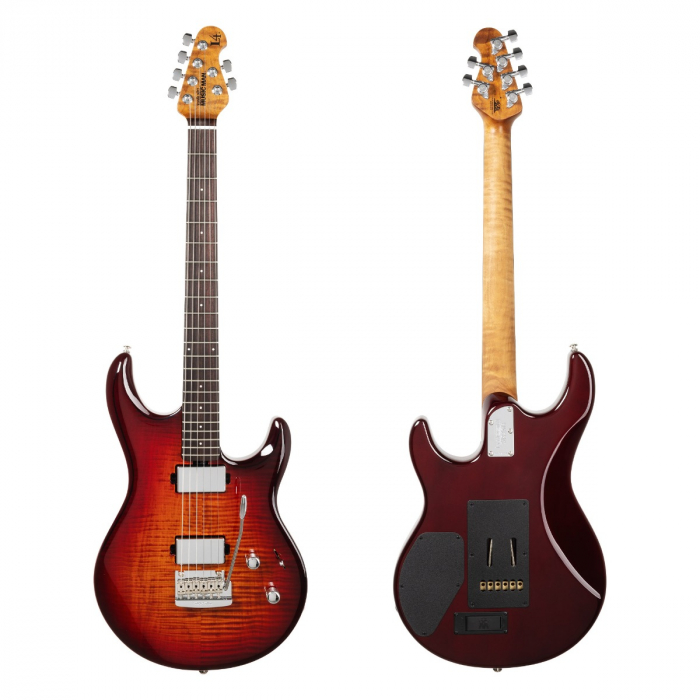 Shop Ernie Ball Music Man - Luke 4 HH Maple Top Afterburn