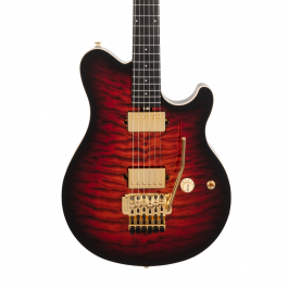 ギター ERNIE BALL Musicman AXIS EX Ernie Ball Music Man Axis EX Van Halen Translucent Red Quilt